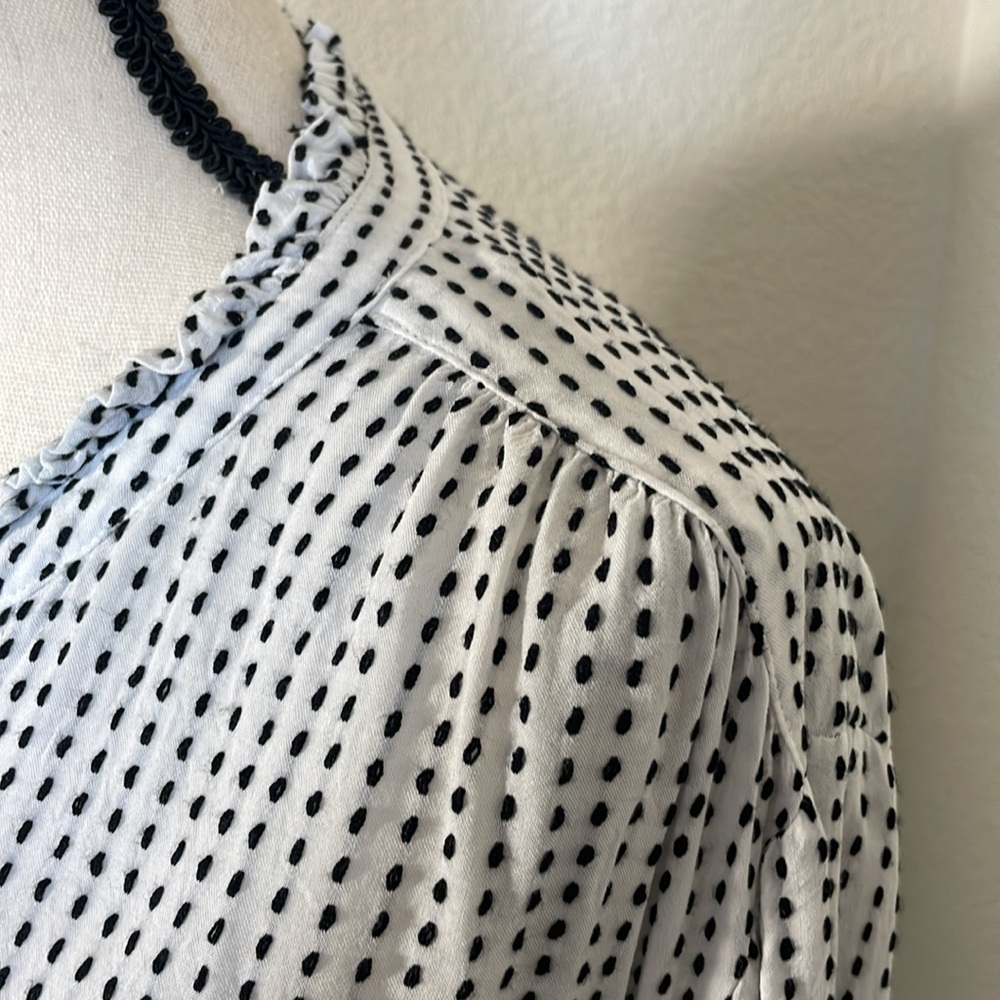 Loft White and Black Blouse - Picture 6 of 10